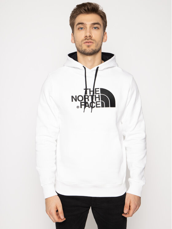 The North Face Majica Dugih Rukava Drew Peak Plv Hoodie NF00AHJY Bijela Regular Fit