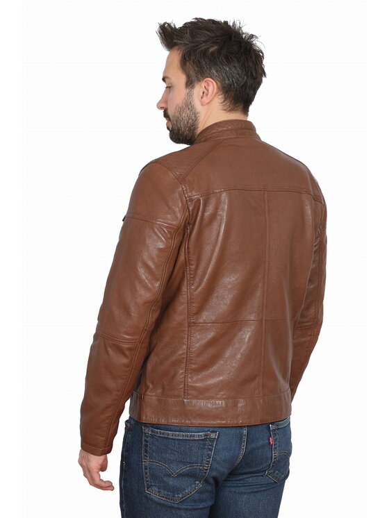 David Ryan David Ryan Kurtka skórzana DYLAN Brązowy Regular Fit