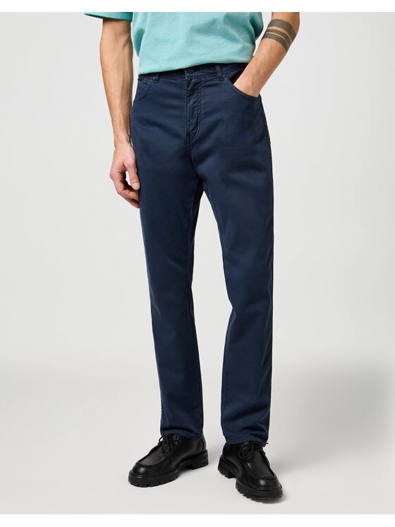 Wrangler Wrangler Pantaloni di tessuto TEXAS SLIM Blu Slim Fit
