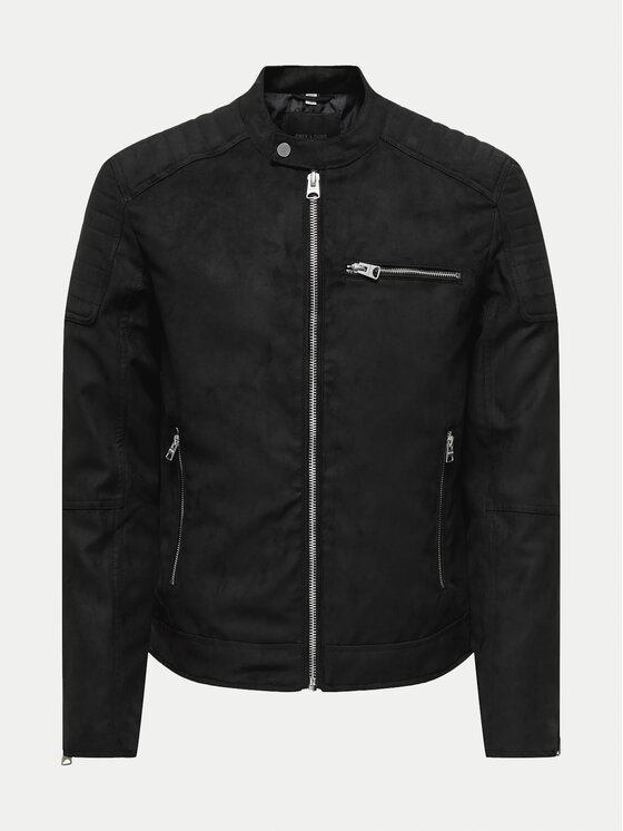 Only & Sons Only & Sons Jakna od imitacije kože Gus 22029650 Crna Regular Fit
