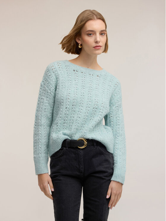 Motivi Motivi Maglione M2516001153N004 Turchese Regular Fit