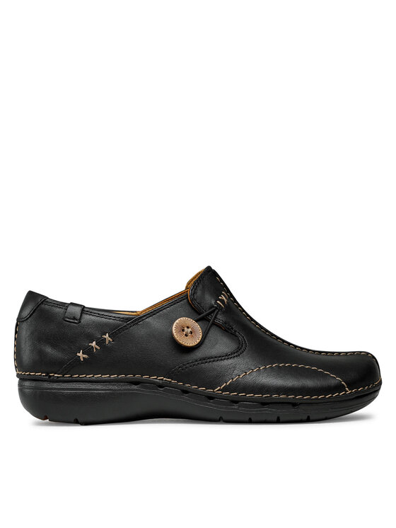 Pantofi Clarks Un Loop 203128374 Black Leather