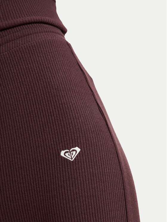 Roxy Roxy Pantaloni da tuta Rise & Vibe New Rib ERJNP03673 Bordeaux Relaxed Fit