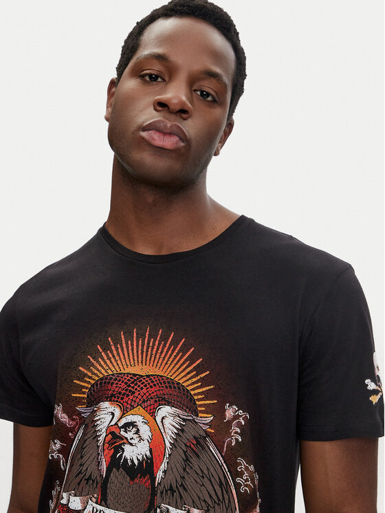 Brave Soul Brave Soul T-shirt MTS-149DYLAN Nero Regular Fit