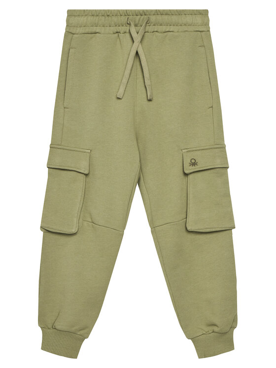 United Colors Of Benetton United Colors Of Benetton Teplákové kalhoty 3UNICF066 Zelená Regular Fit