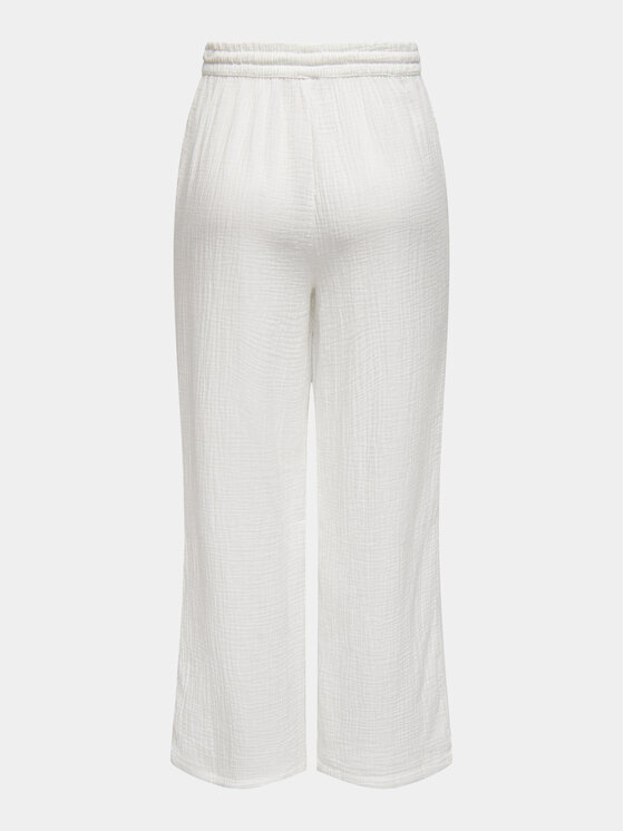 ONLY ONLY Pletene hlače Thyra 15296375 Bela Comfort Fit