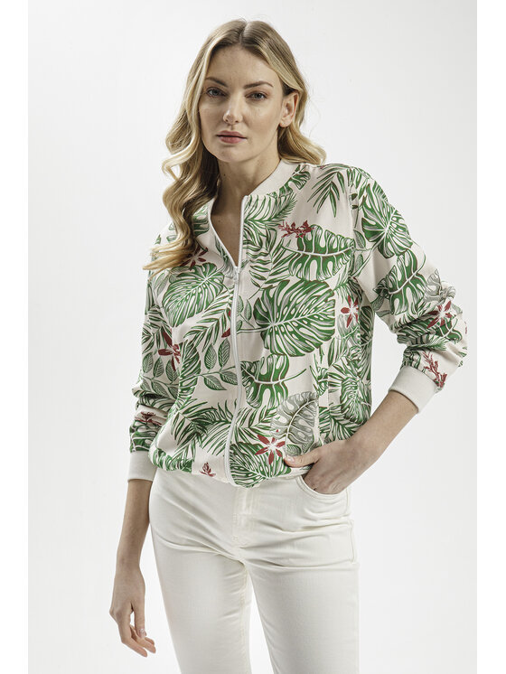 Cross Jeans Cross Jeans Bluza 65409-028 Beżowy Regular Fit