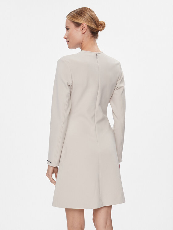Calvin Klein Calvin Klein Sukienka codzienna Hw Viscose Fit & Flare Dress K20K206336 Beżowy Regular Fit