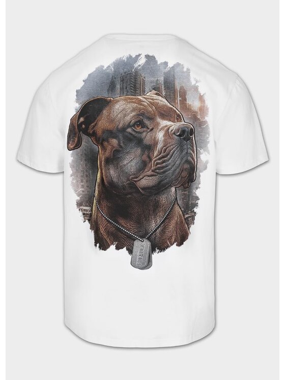 T-Shirt PITBULL, Rozmiar XXL, Białe, Koszulka męska HERO XL