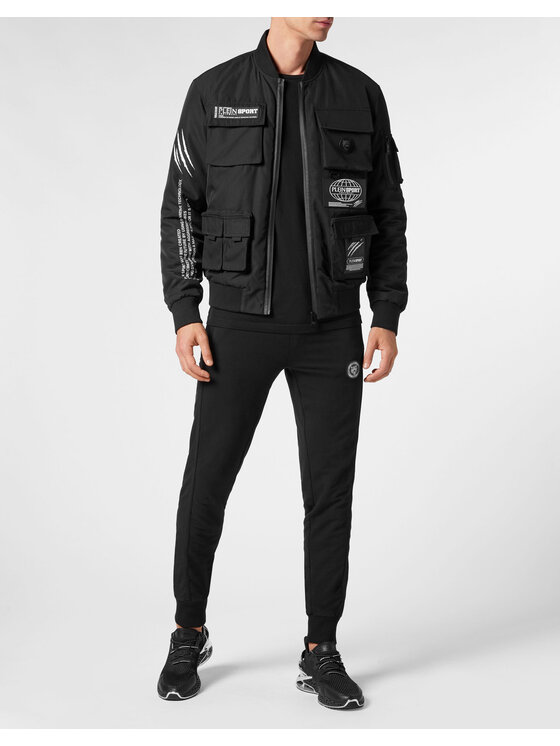 Plein Sport Plein Sport Kurtka bomber 151 Czarny Regular Fit