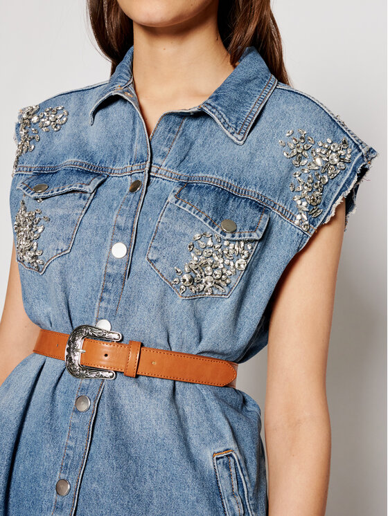 Liu Jo Vestito di jeans UA1059 D4549 Blu Regular Fit • Modivo.it