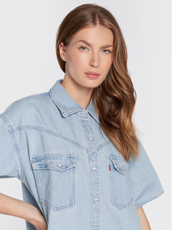 Levi's® Levi's® Дънкова рокля Elowen Western A3344-0001 Син Oversize