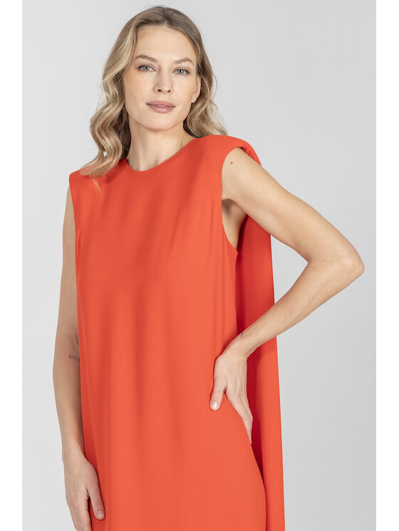Deni Cler Milano Deni Cler Milano Sukienka koktajlowa T-DC-3048-F2-20-30-1 Czerwony Oversize