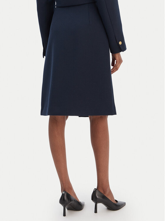 Tommy Hilfiger Tommy Hilfiger Φούστα σε γραμμή Α WW0WW49474 Σκούρο μπλε Regular Fit