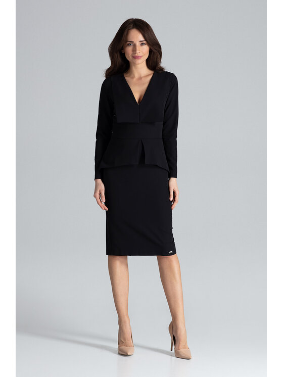 Lenitif Lenitif Vestito K491 Nero Regular Fit