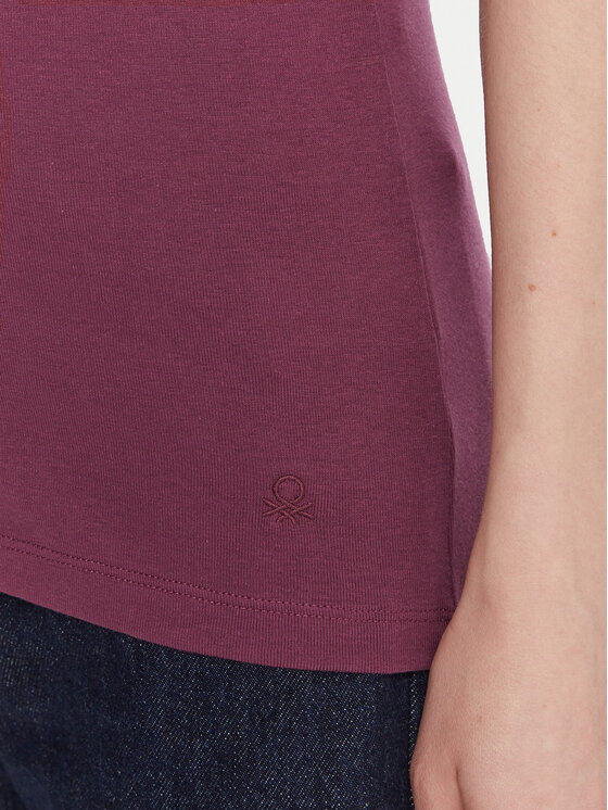 United Colors Of Benetton United Colors Of Benetton Majica 3GA2D400U Ljubičasta Slim Fit