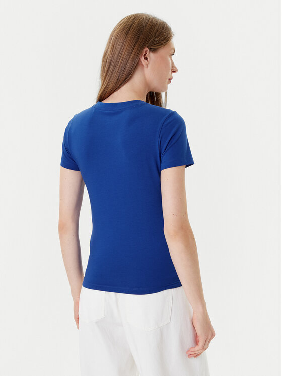 Guess Jeans Guess Jeans T-Shirt W5YI04 J1314 Niebieski Slim Fit
