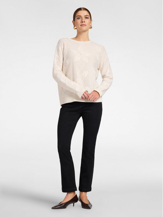 Elena Mirò Elena Mirò Maglione M100Z000865N002 Crema Regular Fit