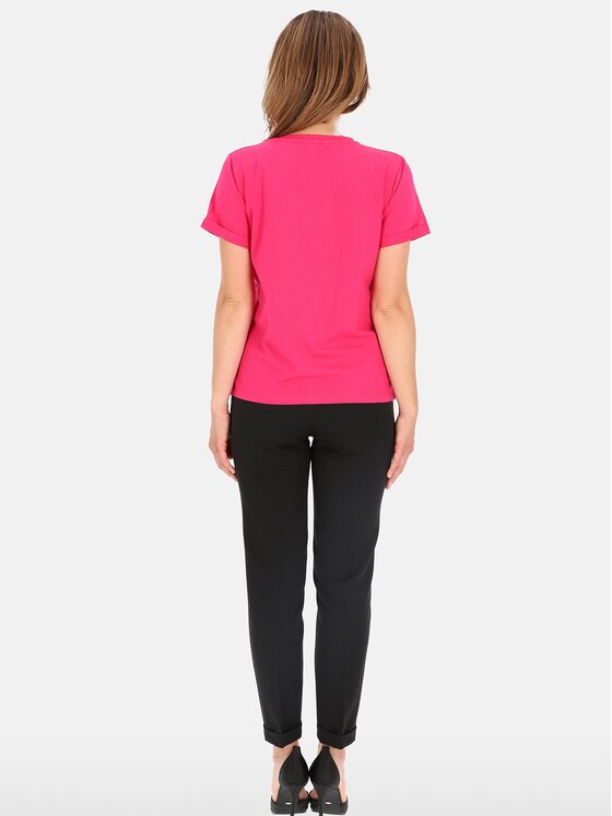 Perso Perso T-Shirt TCE242000F Fioletowy Regular Fit