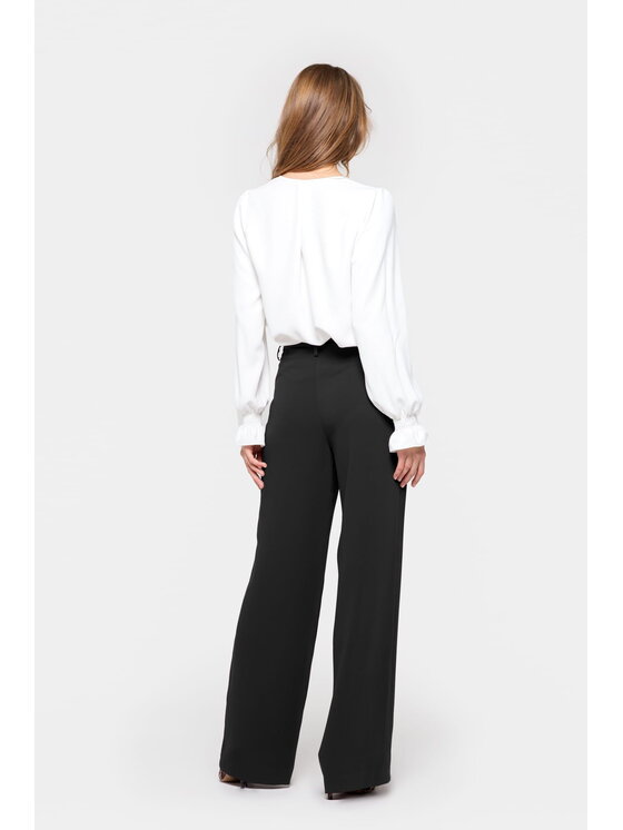 EMOI EMOI Spodnie materiałowe czarne wizytowe Czarny Feminine Fit