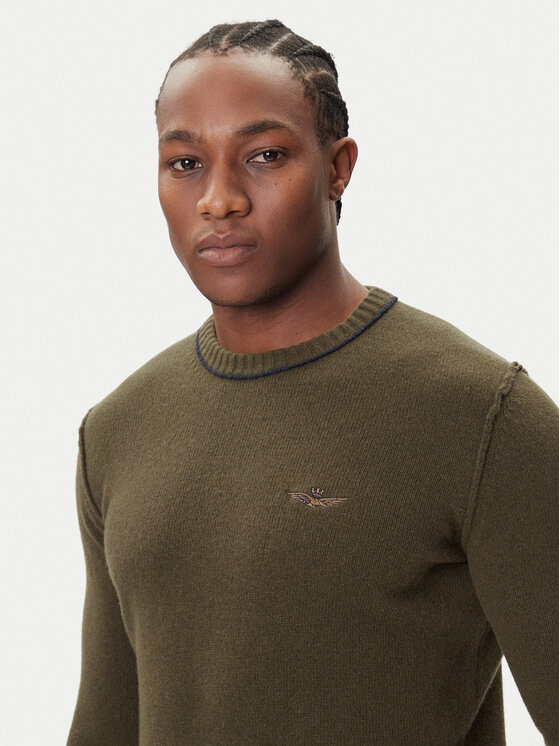 Aeronautica Militare Aeronautica Militare Svetr 252MA1608UL00924 Zelená Regular Fit