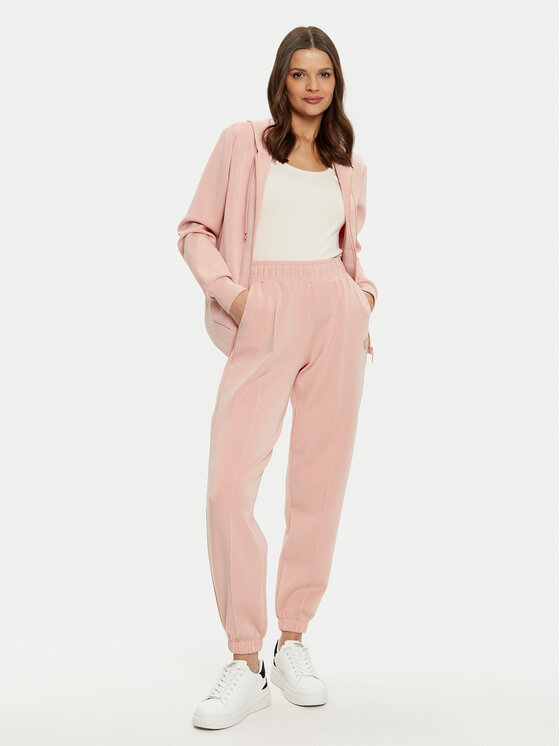 Guess Guess Spodnie dresowe V5RB11 KCAY2 Różowy Regular Fit