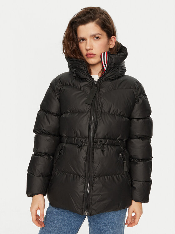 Hunter Hunter Geacă din puf HARW1295242 Negru Regular Fit