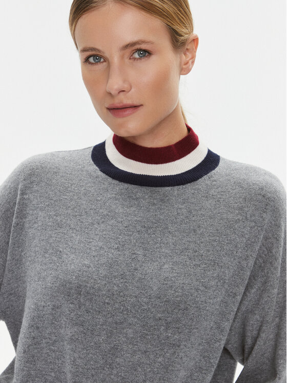 Tommy Hilfiger Tommy Hilfiger Rollkragenpullover WW0WW39536 Grau Regular Fit