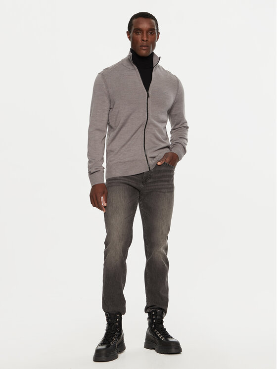 BOSS Boss Džemper Avac_Fz 50501750 Siva Regular Fit