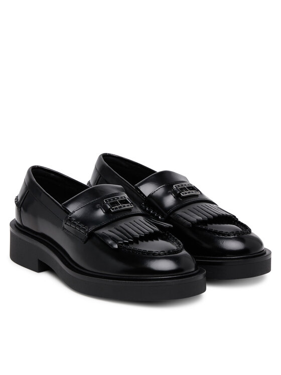 Tommy Jeans Tommy Jeans Slipper Tjw Fringes Loafer EN0EN02790 Schwarz