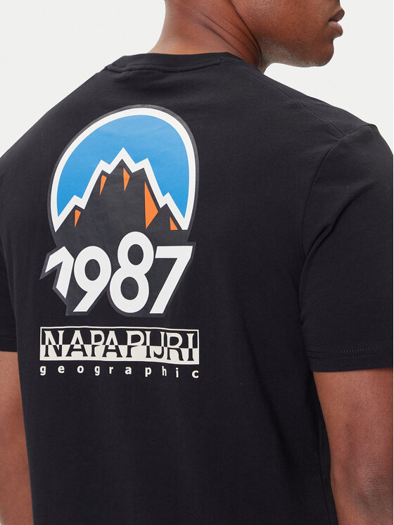 Napapijri Napapijri Tričko S-Montepiana NP0A88SV Čierna Regular Fit