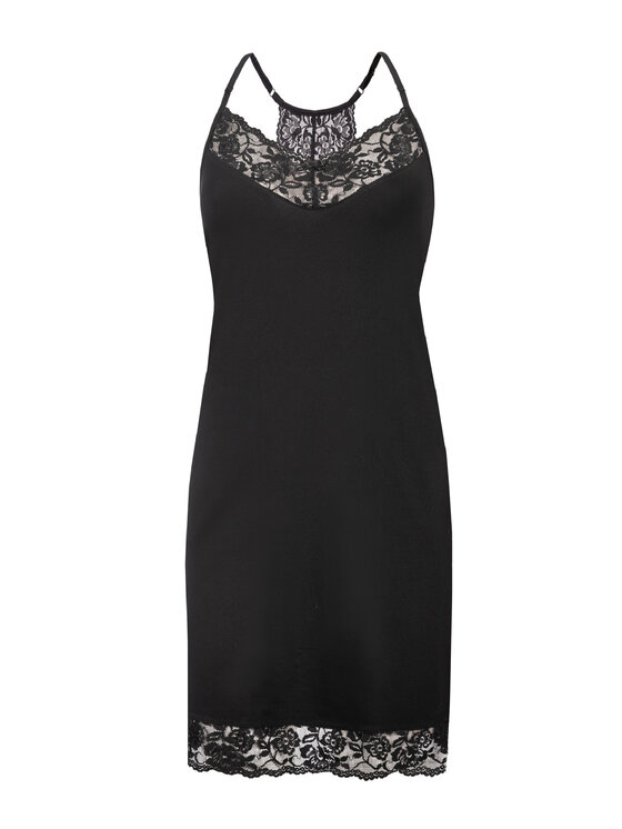 Teyli Teyli Koszula nocna 214 Czarny Regular Fit