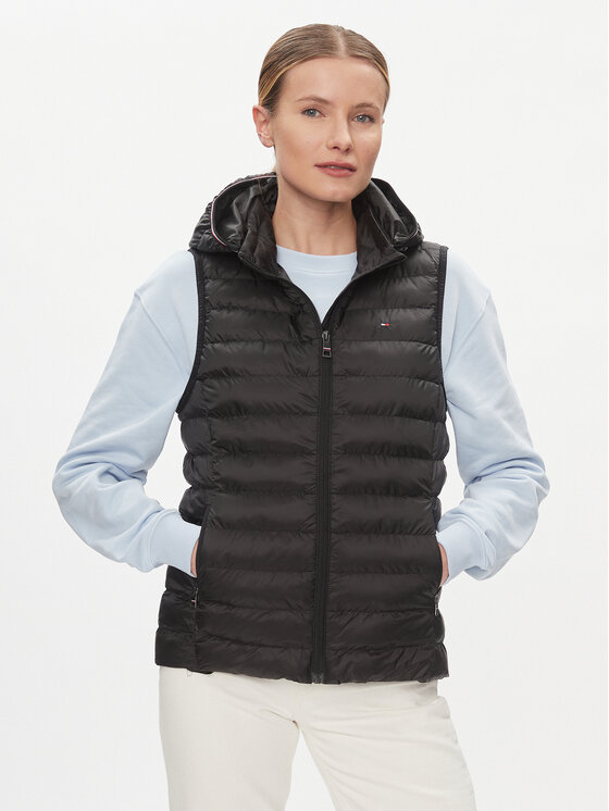 Tommy Hilfiger Tommy Hilfiger Безрукавка Global Stripe WW0WW42051 Чорний Regular Fit