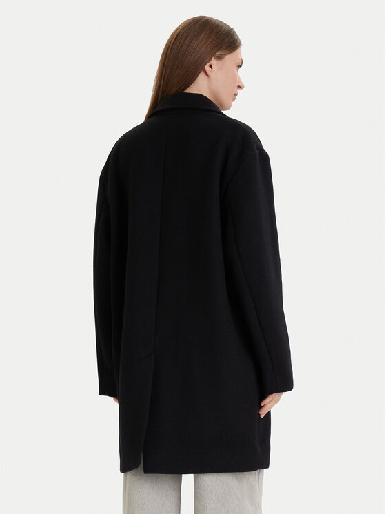 BOSS BOSS Vlněný kabát C_Calesara2 50548660 Černá Relaxed Fit