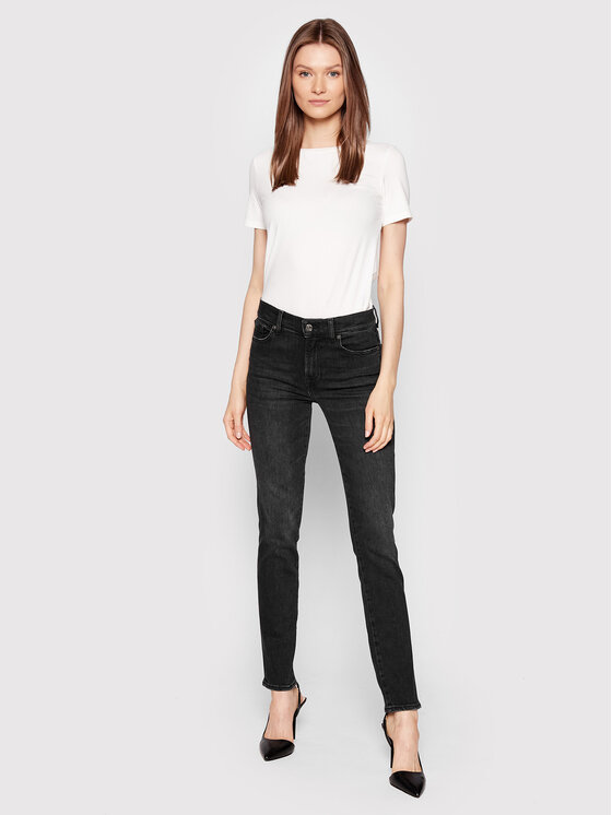 7 For All Mankind 7 For All Mankind Jeans hlače Roxanne JSWXC320LB Črna Slim Fit