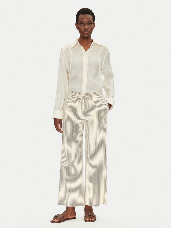 Fransa Fransa Stoffhose 20614576 Beige Relaxed Fit