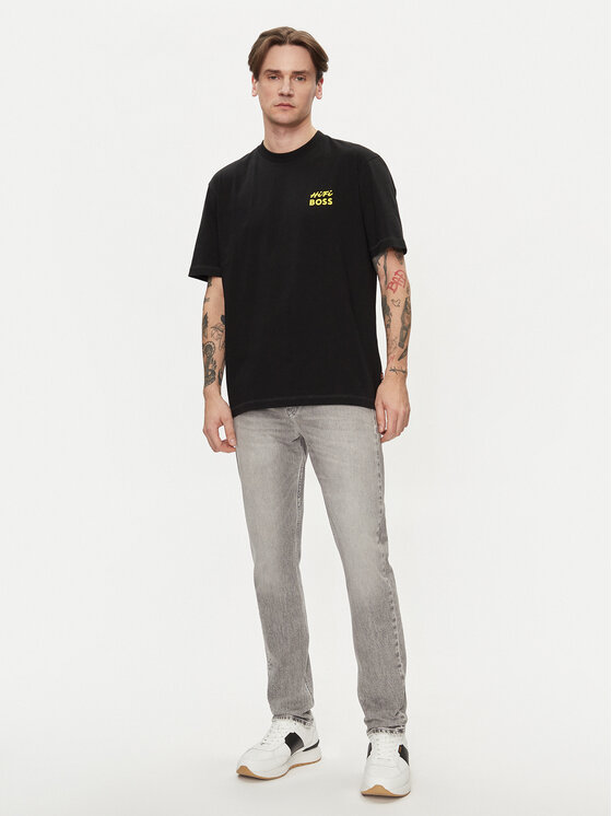 BOSS Boss T-shirt Te_Records 50515553 Crna Relaxed Fit