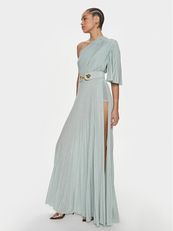 Elisabetta Franchi Elisabetta Franchi Sukienka wieczorowa AB-534-41E2-V680 Zielony Regular Fit