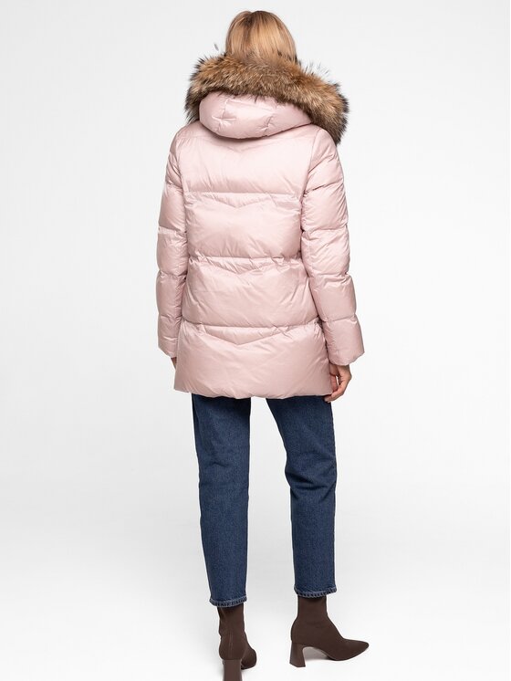 Perso Perso Kurtka damska BLH252517FXR Różowy Regular Fit