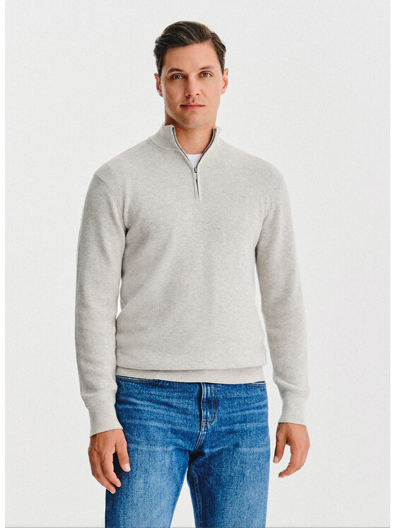 Pako Lorente Pako Lorente Sweter P25WF-2X-010 Szary Classic Fit