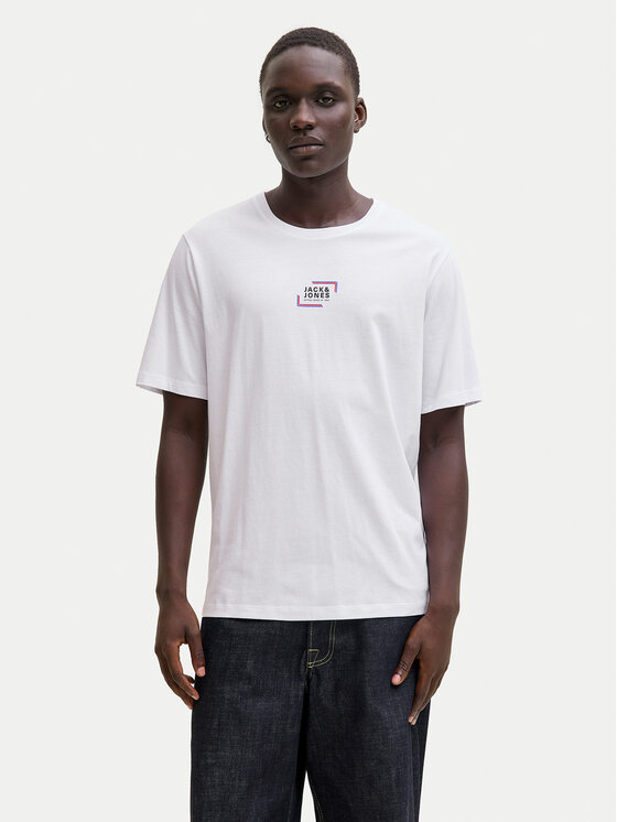 Jack & Jones Jack & Jones Póló Corp Graphic 12268415 Fehér Regular Fit