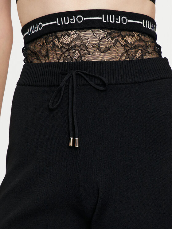 Liu Jo Sport Liu Jo Sport Παντελόνι υφασμάτινο TF4041 MS63L Μαύρο Regular Fit