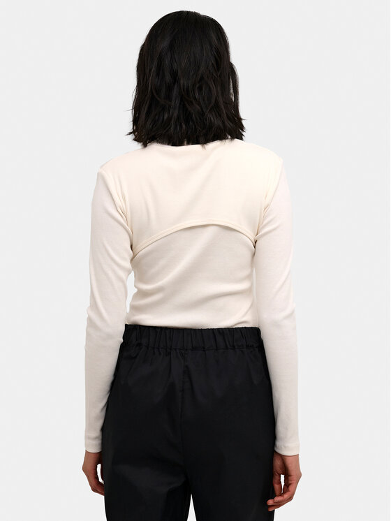 Karen by Simonsen Karen by Simonsen Bluse Mandarina 10104770 Écru Regular Fit