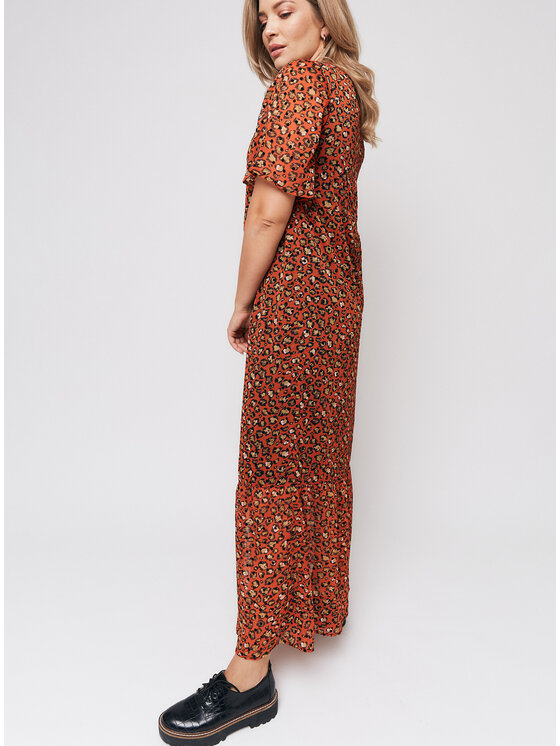 Bubala Bubala Sukienka codzienna Russet Kolorowy Loose Fit
