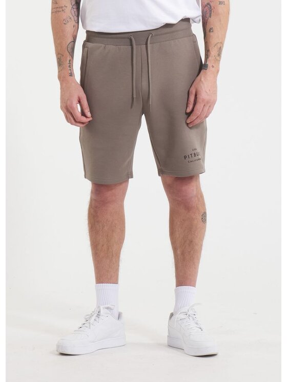 PITBULL PITBULL Szorty materiałowe Szorty dresowe męskie SAMPSON XL Brązowy Regular Fit