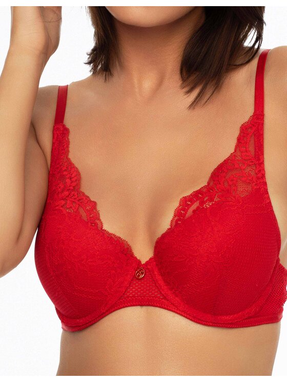 Esotiq Esotiq Biustonosz push-up 41181-33X Czerwony