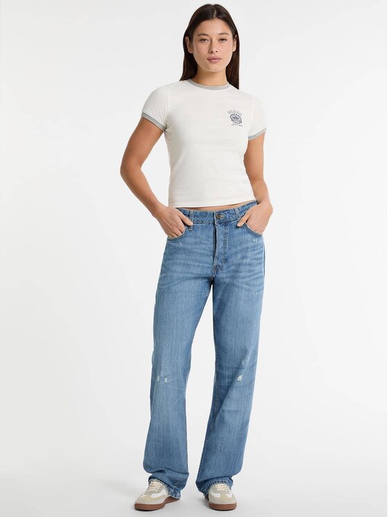 Guess Jeans Guess Jeans T-Shirt 174441 Bílá Classic Fit