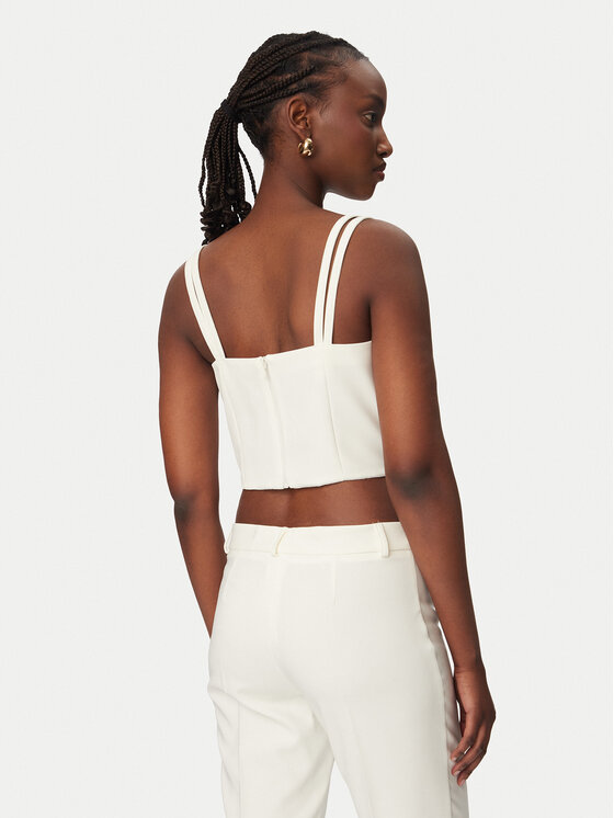 Rinascimento Rinascimento Top CFC0127891003 Biały Slim Fit