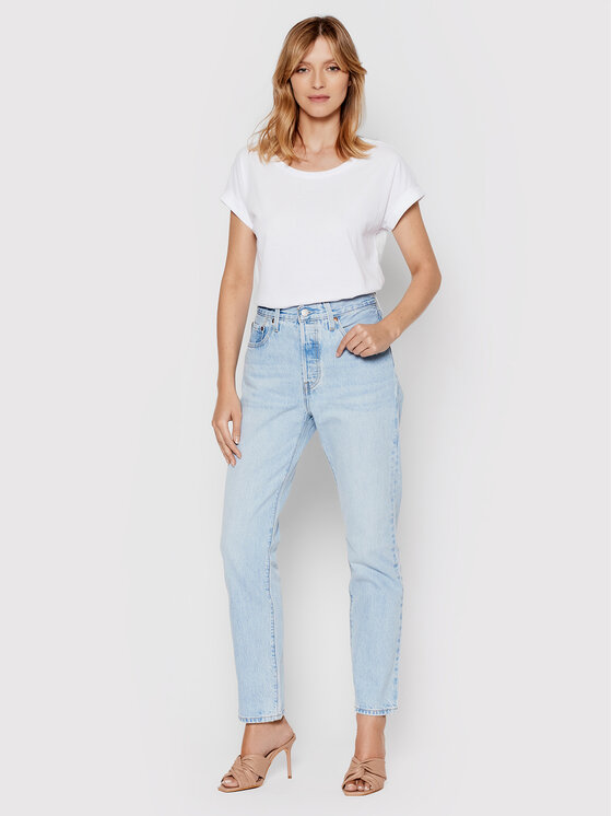 Vila Vila Marškinėliai Dreamers 14025668 Balta Regular Fit