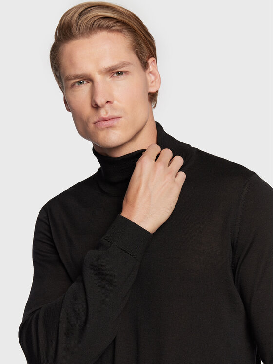 BOSS Boss Dolčevita Musso-P 50468262 Crna Slim Fit